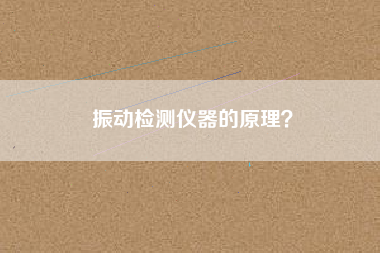 振動檢測儀器的原理？